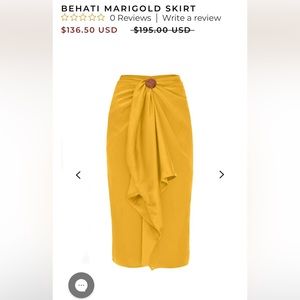 S - Andrea Iyamah Marigold Skirt
